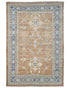 6x9 Ft Kazak Brown Blue Afghan Hand Knotted Geometric Wool Area Rug